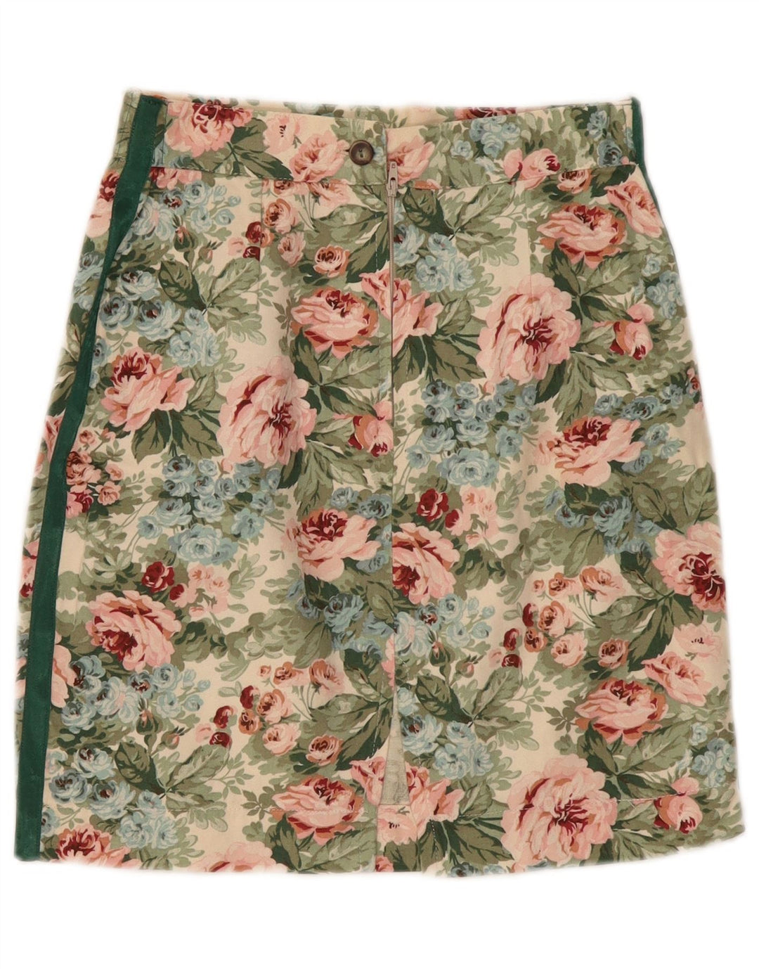 Minigonna vintage da donna piccola W26 floreale multicolore