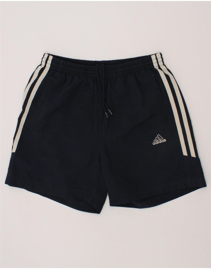 ADIDAS Boys Sport Shorts 9-10 Years Navy Blue Polyester Vintage Adidas and Second-Hand Adidas from Messina Hembry 