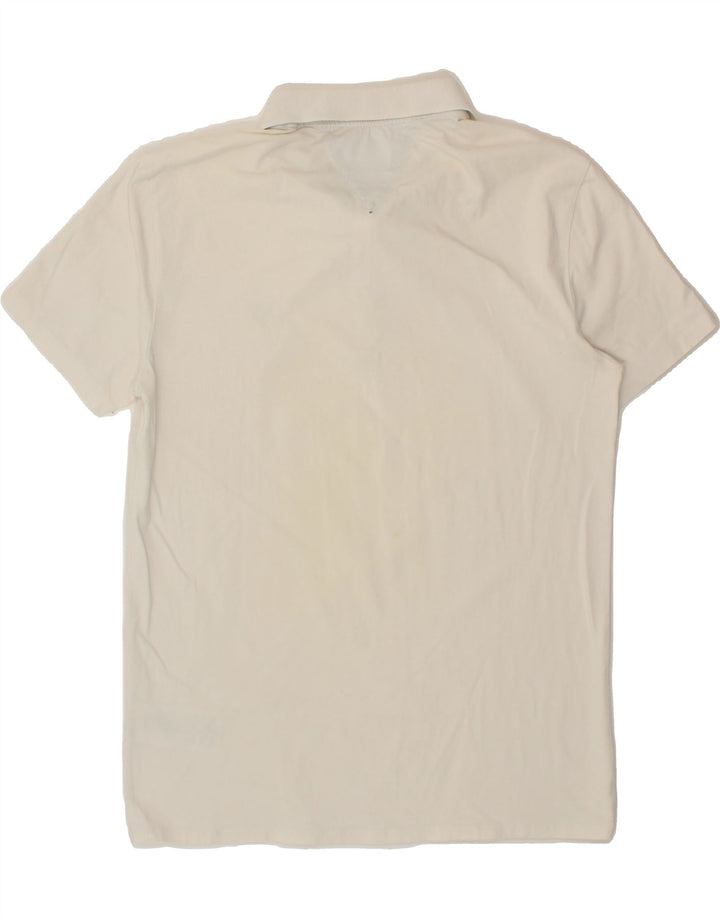 GUESS Mens Slim Fit Polo Shirt XL White Cotton Vintage Guess and Second-Hand Guess from Messina Hembry 