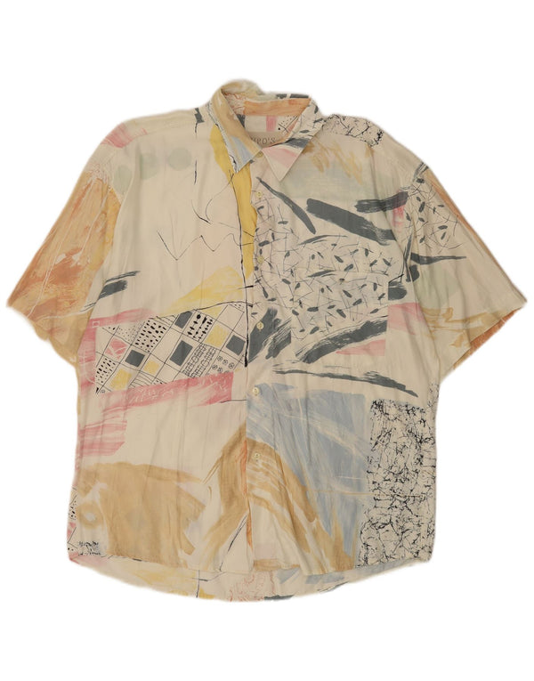 Tipo' S Mens Abstract Pattern Short Sleeve Shirt Large Multicoloured
