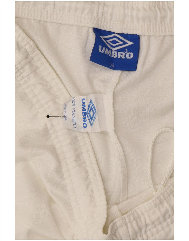 Pantaloncini sportivi da uomo Umbro grandi in poliestere bianco