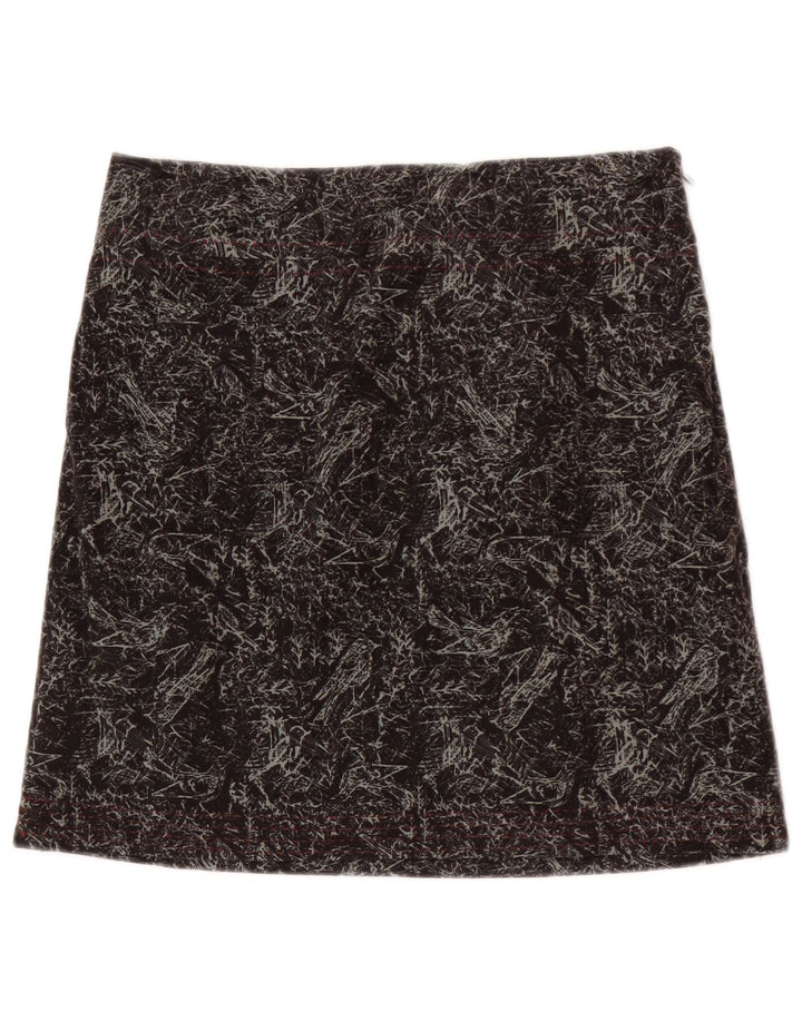 Minigonna in velluto a coste con motivo astratto da donna di White Stuff UK 8 piccola W28 grigia
