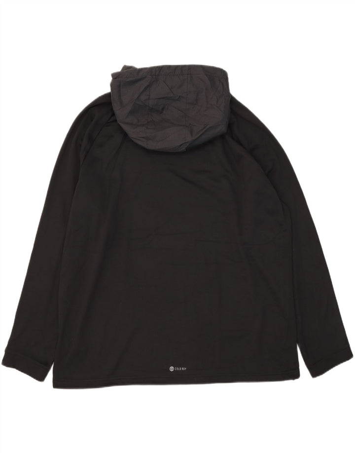 Felpa con cappuccio Adidas Aeroready da uomo 2XL poliestere nero