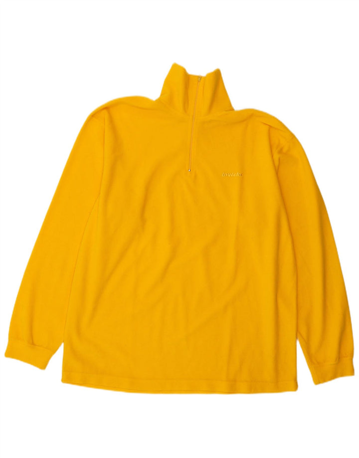 Maglione in pile da uomo con collo con zip Invicta 2XL poliestere giallo
