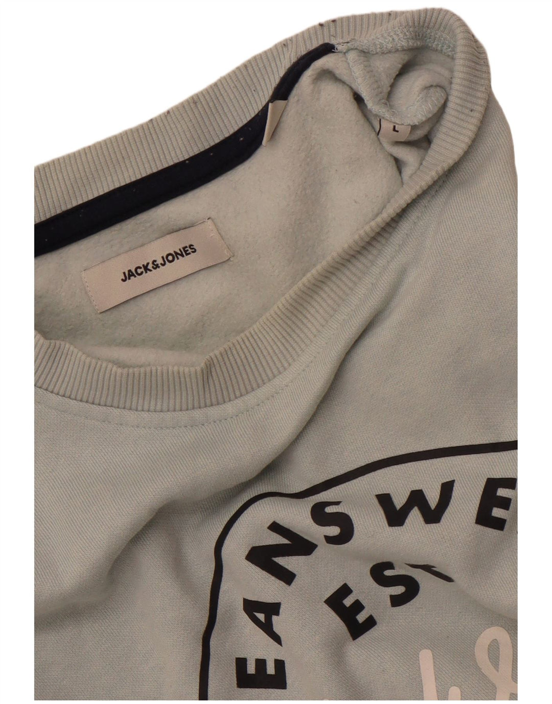 JACK & JONES Felpa con grafica da uomo Maglione grande blu