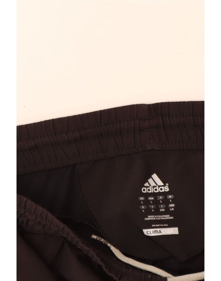 Pantaloncini sportivi Adidas Climacool da uomo grandi in poliestere color block nero