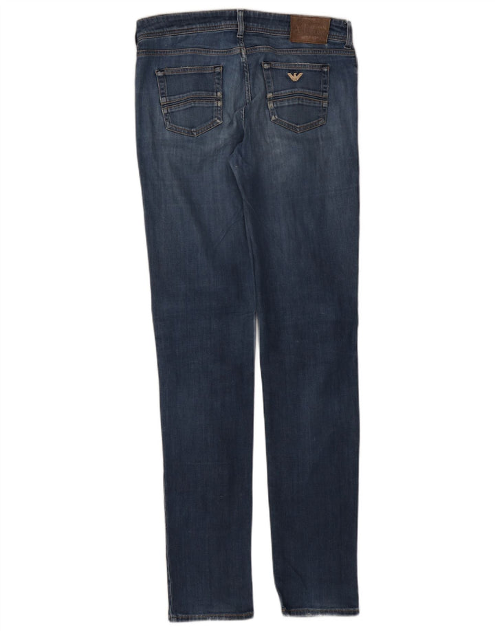 Jeans slim da donna ARMANI W31 L34 cotone blu