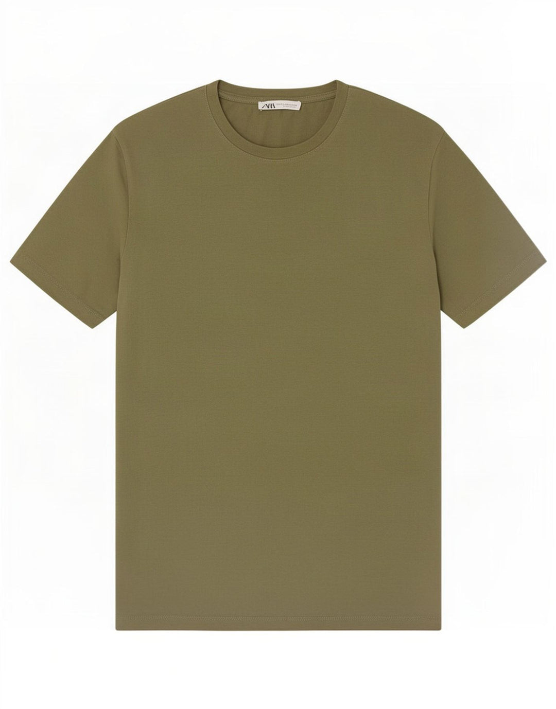 T-shirt Zara da uomo Top media kaki