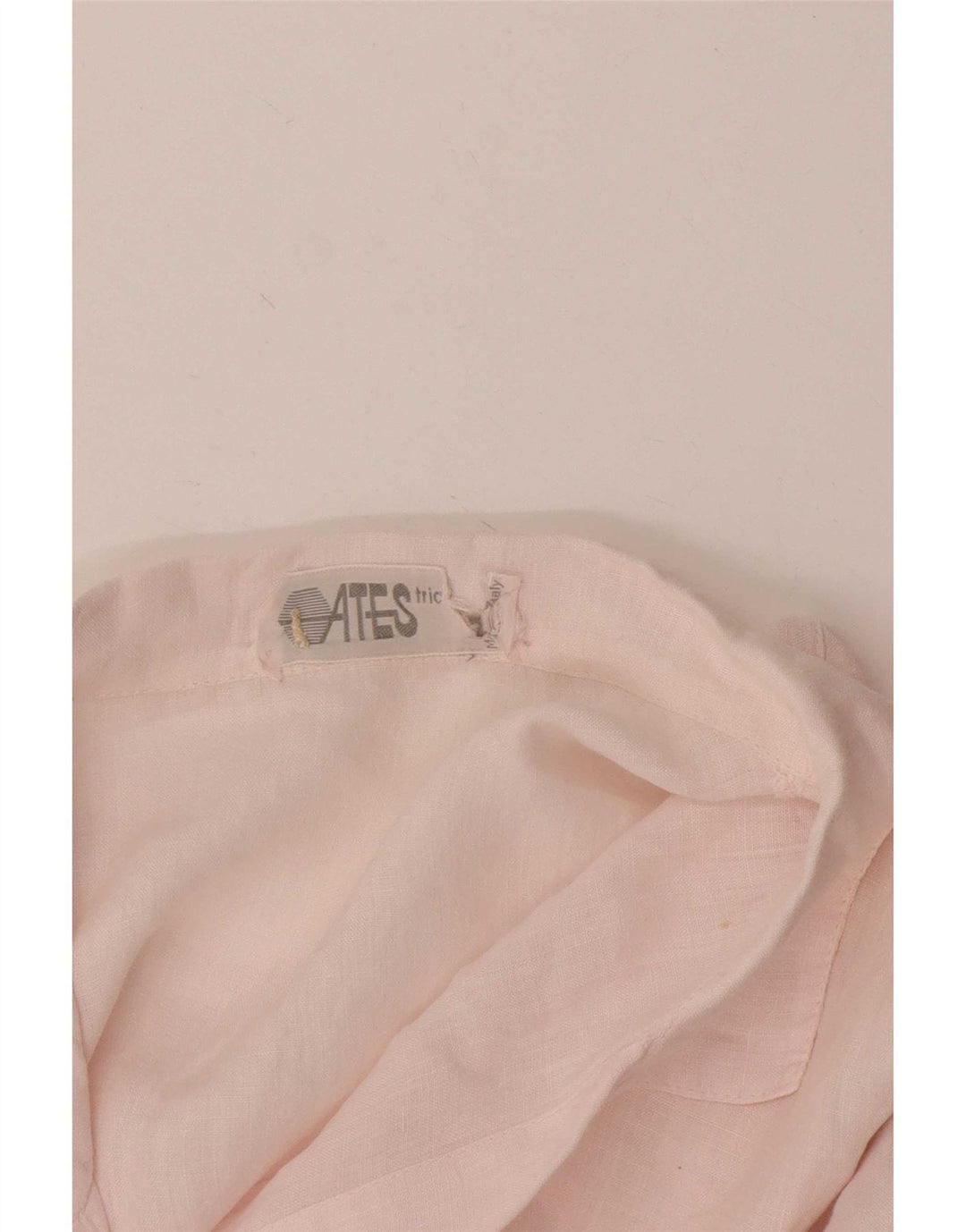 Camicia pullover vintage da uomo a maniche corte rosa medio