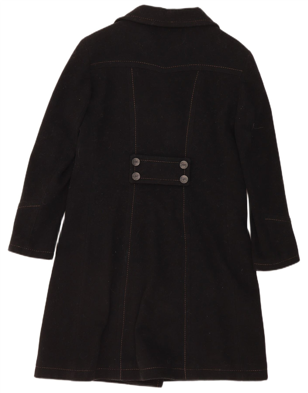 LOFT Womens Overcoat EU 38 Medium Black Wool