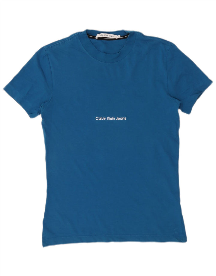 Maglietta grafica da uomo Calvin Klein Jeans Top piccola blu