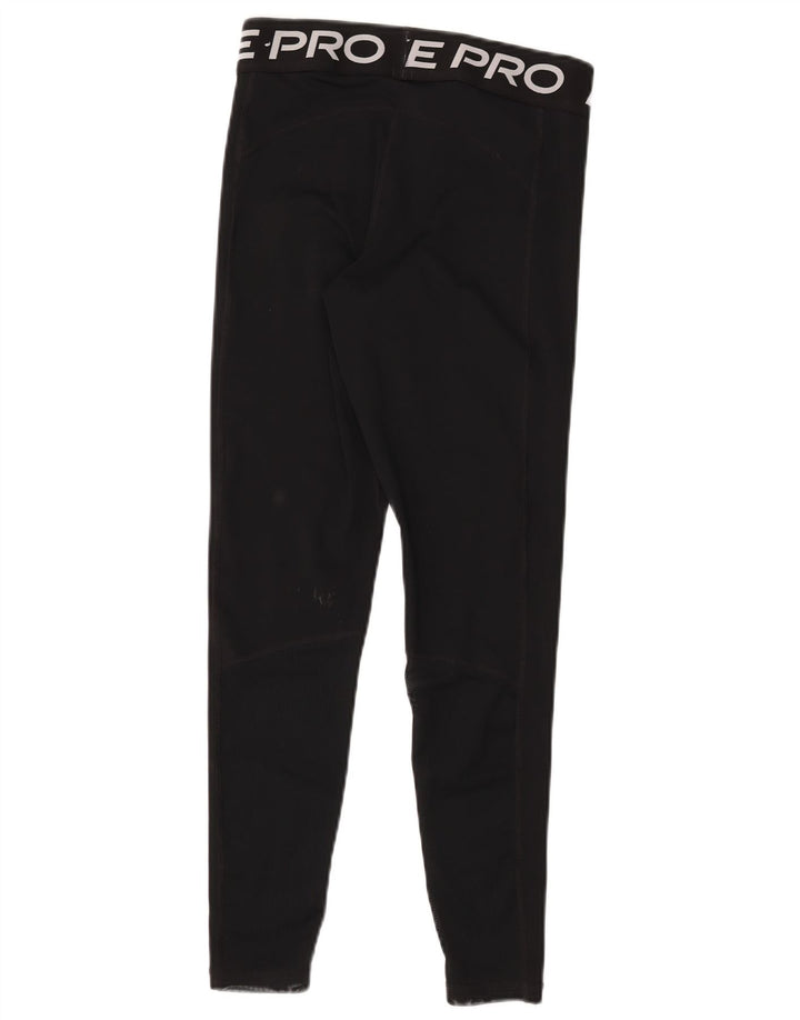 Leggings grafici Nike Dri Fit da donna UK 12 medio nero poliestere