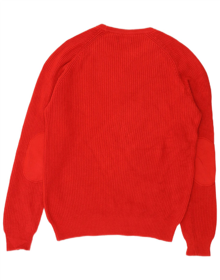 Maglione Zara da uomo con scollo a barca grande in cotone rosso
