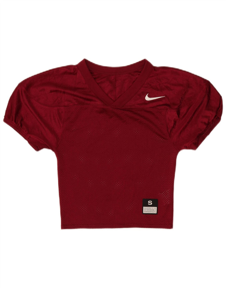 T-shirt da donna Nike Top UK 8 Small Borgogna in poliestere