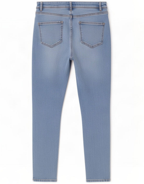 Marks & Spencer Jeans skinny corti da donna UK 12 Medio W30 L25 Blu floreale