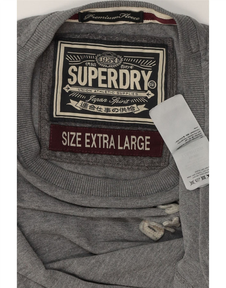 T-shirt grafica da uomo SUPERDRY Top XL in cotone grigio