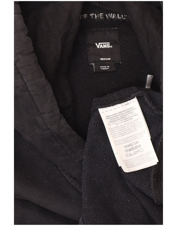 Felpa con cappuccio da uomo Vans, cotone medio nero
