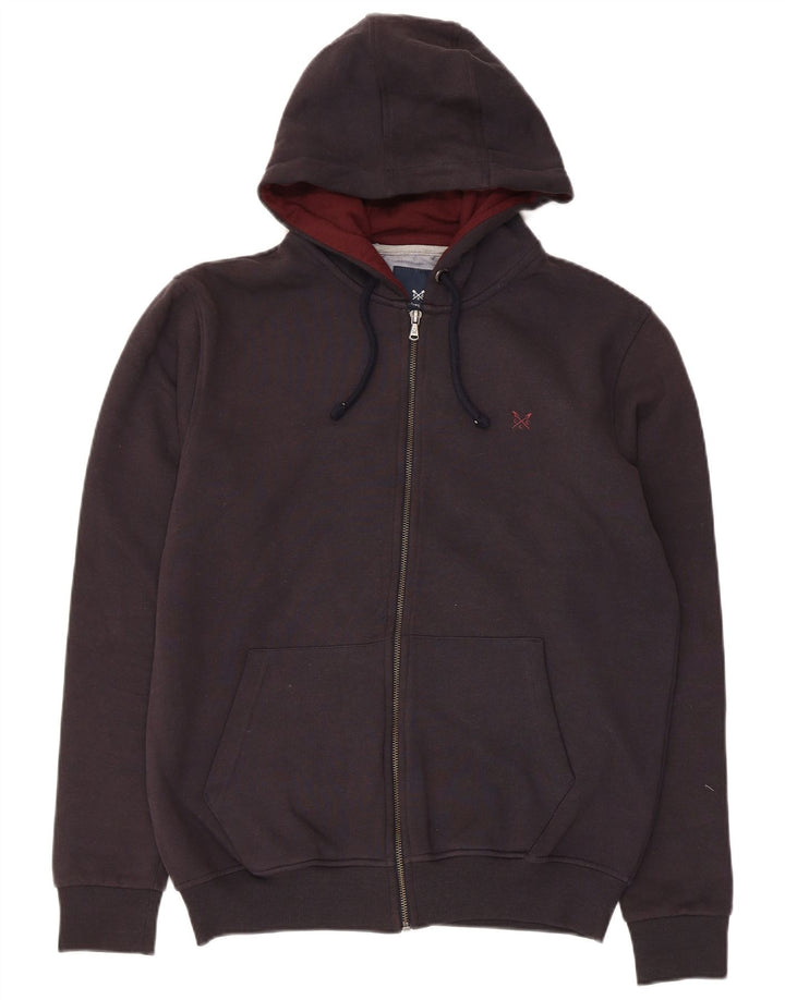 Crew Clothing Maglione con cappuccio e zip da uomo piccolo in poliestere blu navy