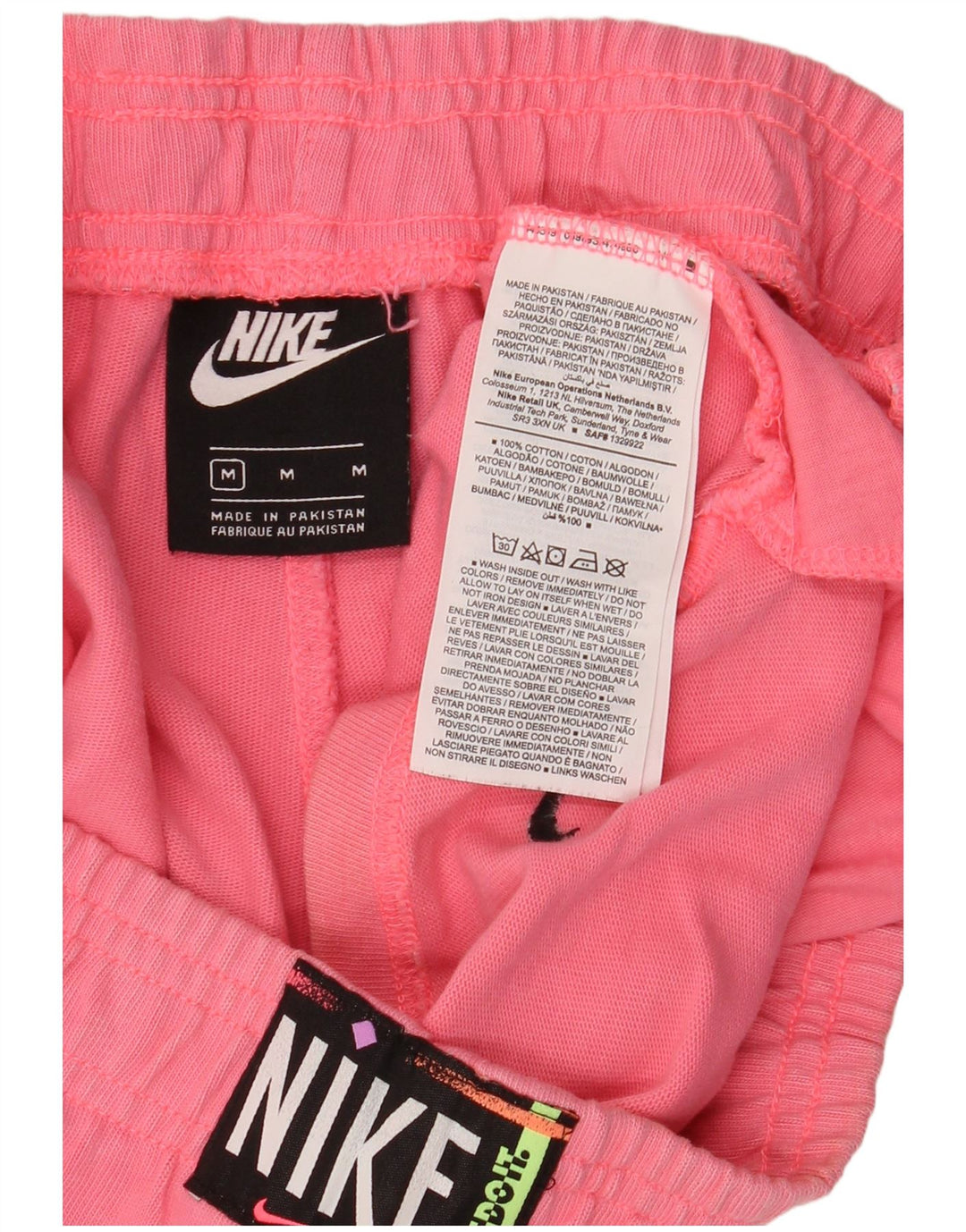 Pantaloncini sportivi da donna Nike UK 14 cotone rosa medio