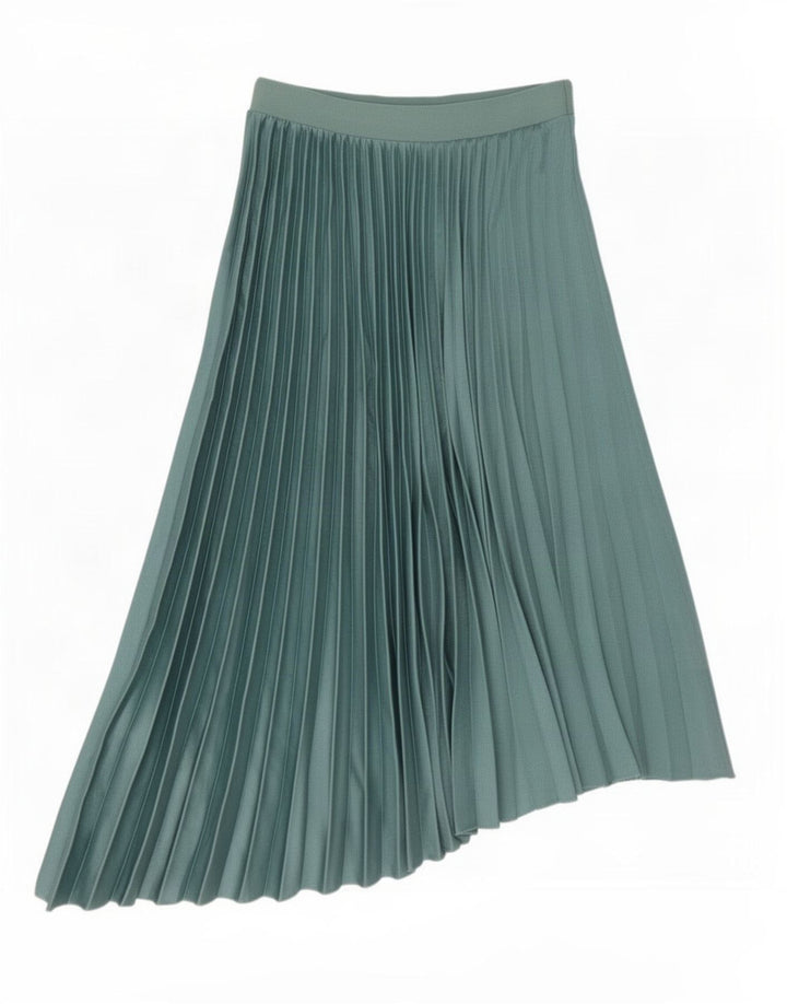 Gonna a pieghe asimmetrica Zara da donna media W28 verde poliestere
