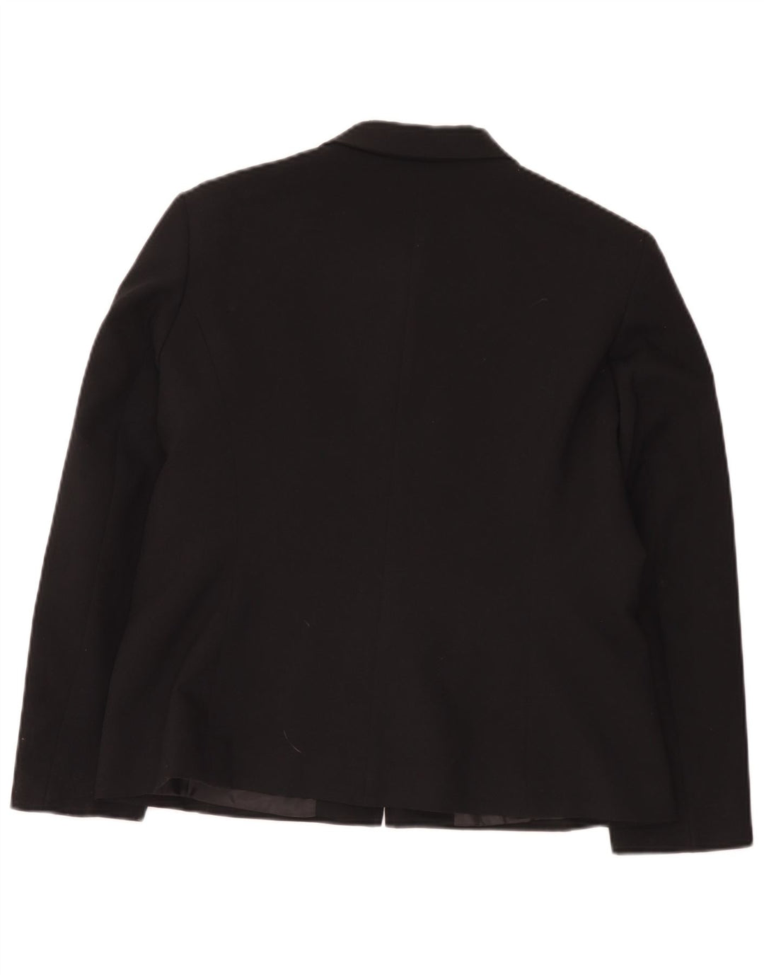Giacca blazer vintage da donna con zip intera UK 16 grande nera