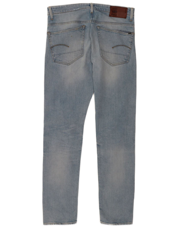 Jeans G-Star da uomo 3301 affusolati effetto consumato W34 L34 cotone blu