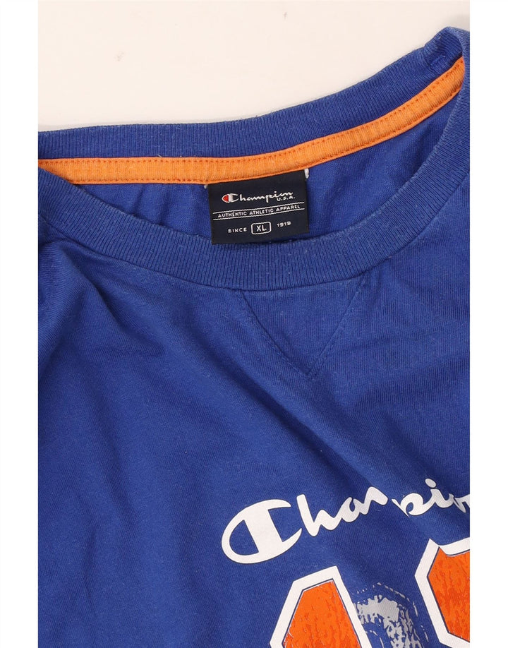 T-shirt grafica da uomo Champion Top XL Blu