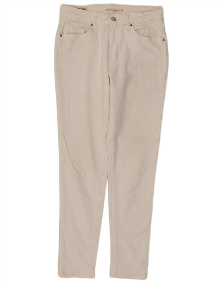 LEVI'S Jeans skinny a vita alta 721 da donna W28 L27 cotone bianco