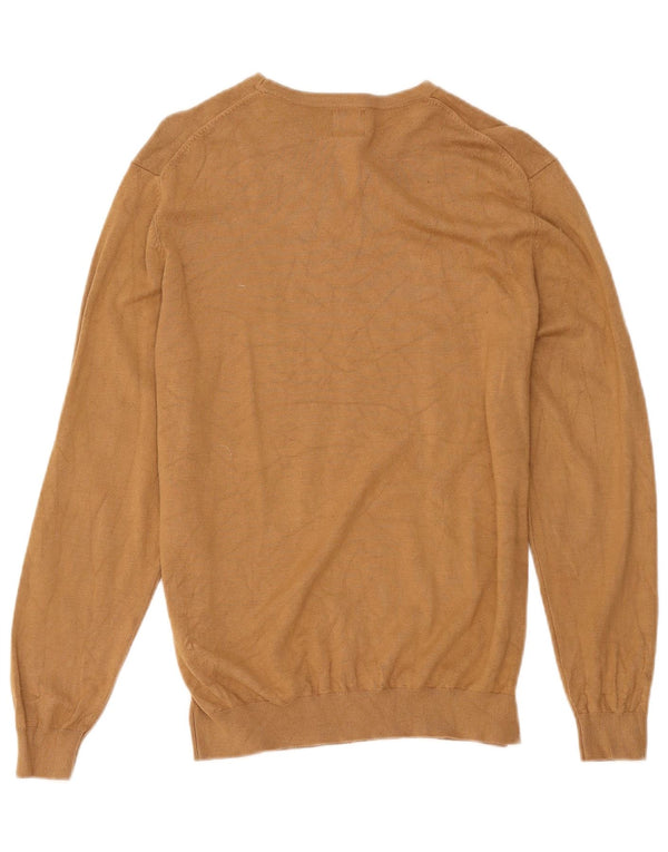 Maglione Zara da uomo con scollo a barca in viscosa beige medio