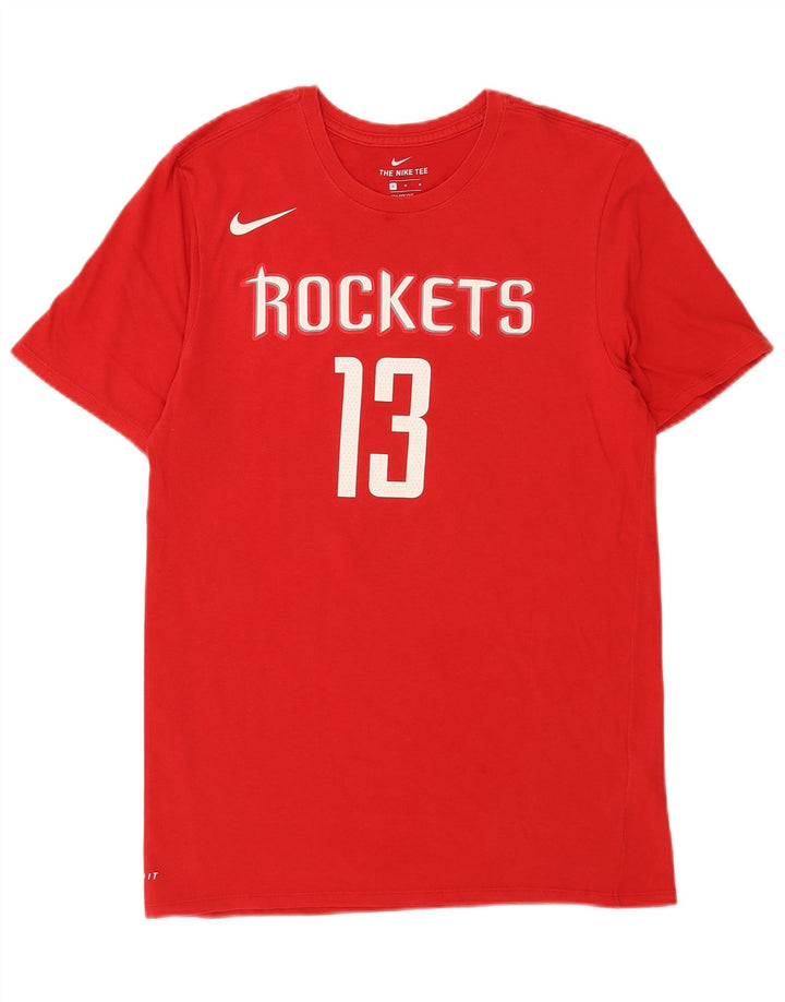 T-shirt grafica Nike Houston Rockets da uomo in cotone rosso medio