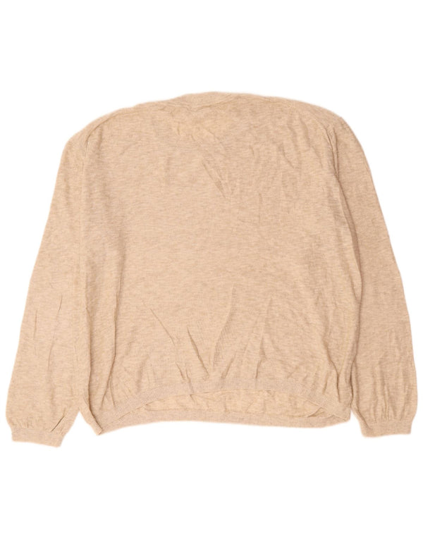 Maglione maglione girocollo da uomo Zara XL in cotone beige
