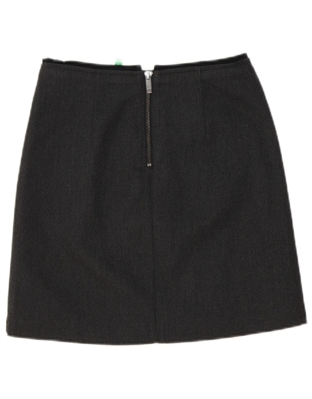 Minigonna da donna Benetton UK 6 XS W27 Poliestere grigio a spina di pesce