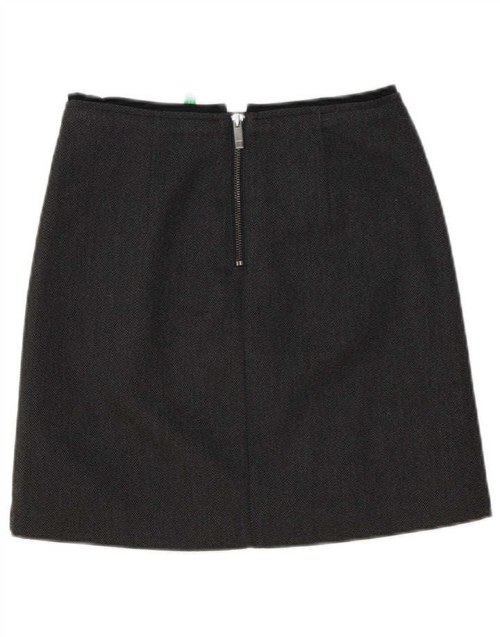 Minigonna da donna Benetton UK 6 XS W27 Poliestere grigio a spina di pesce