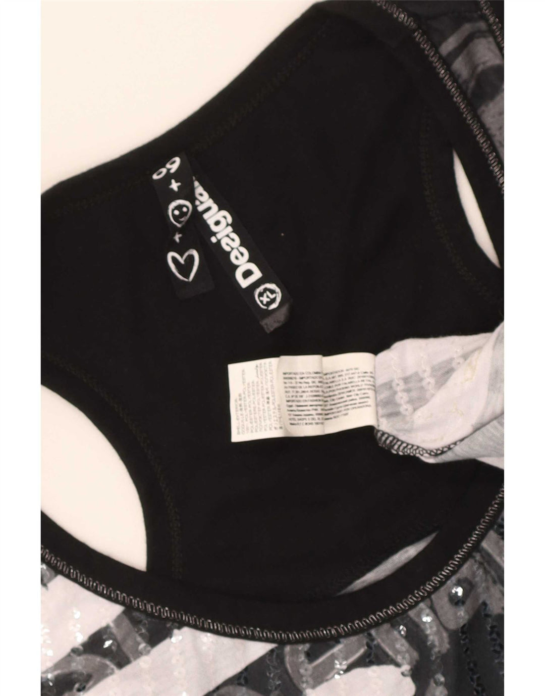 Canotta grafica da donna Desigual UK 18 XL poliestere nero