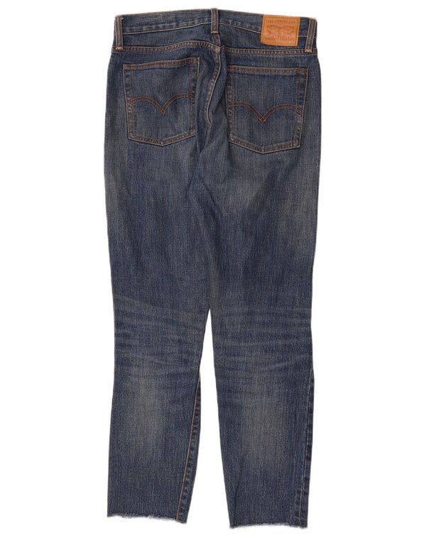 Jeans dritti a vita alta da donna Levi's in quercia bianca W28 L28 cotone blu