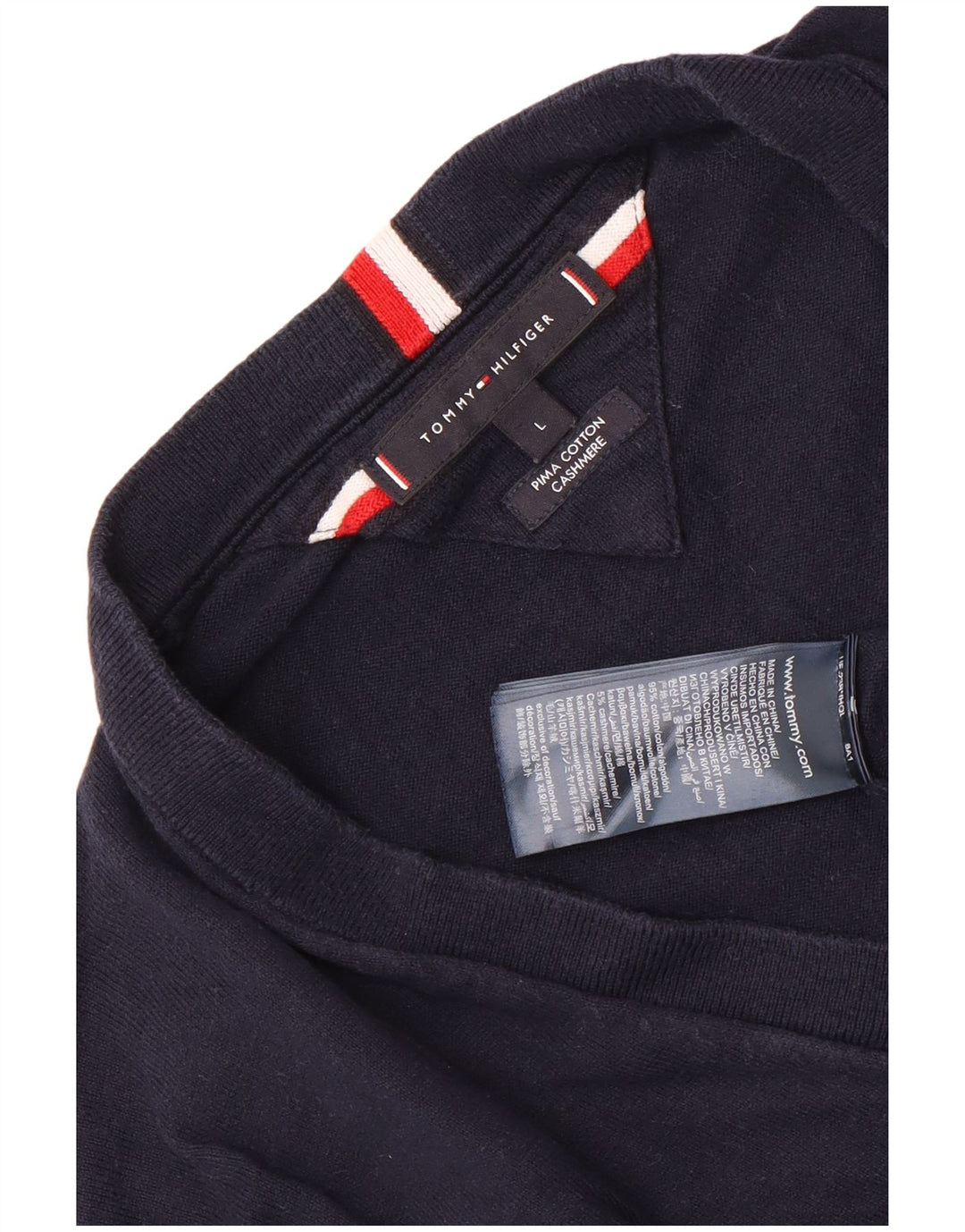 Maglione cardigan da uomo Tommy Hilfiger grande cotone blu navy