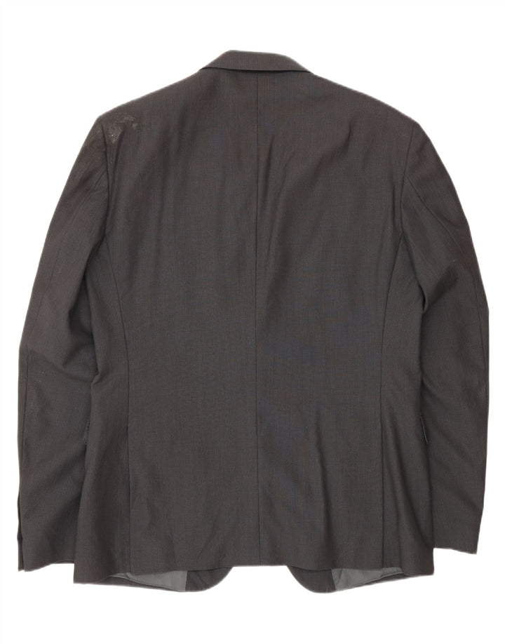 Giacca blazer a 2 bottoni da uomo Calvin Klein IT 52 XL lana grigia