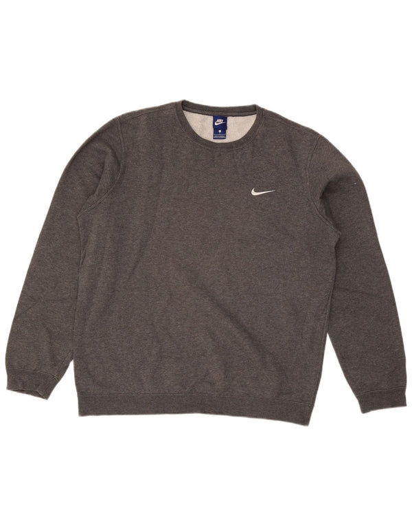 Felpa Nike Uomo Maglione Large Grigio Cotone