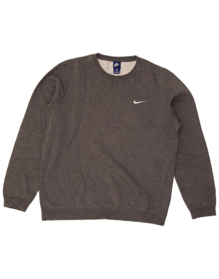 Felpa Nike Uomo Maglione Large Grigio Cotone