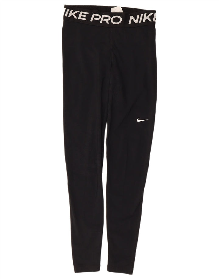 Leggings grafici da donna Nike UK 8 piccoli poliestere nero