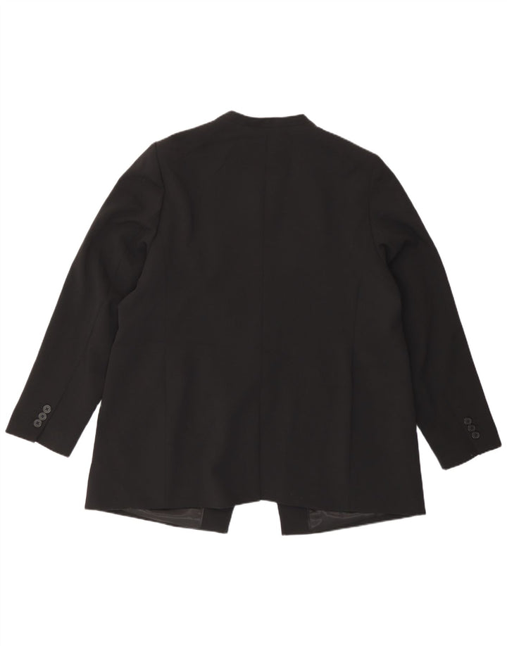 Giacca blazer a 1 bottone da donna Marks & Spencer UK 18 XL poliestere nero