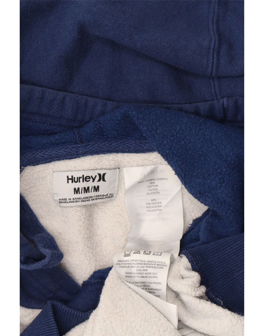 Felpa con cappuccio da uomo HURLEY in cotone color block grigio medio