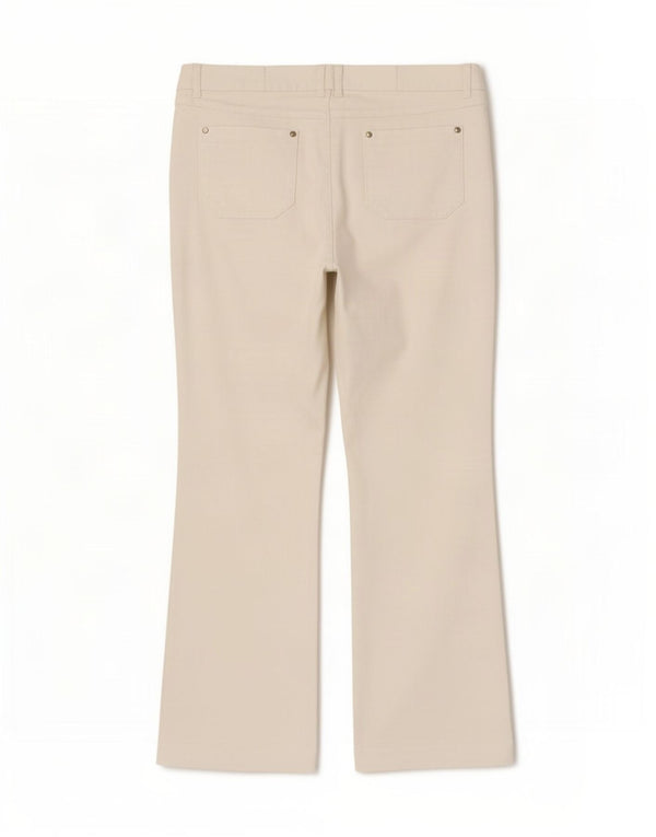 Pantaloni casual dritti da donna Marks & Spencer UK 16 Large W36 L29 Bianco