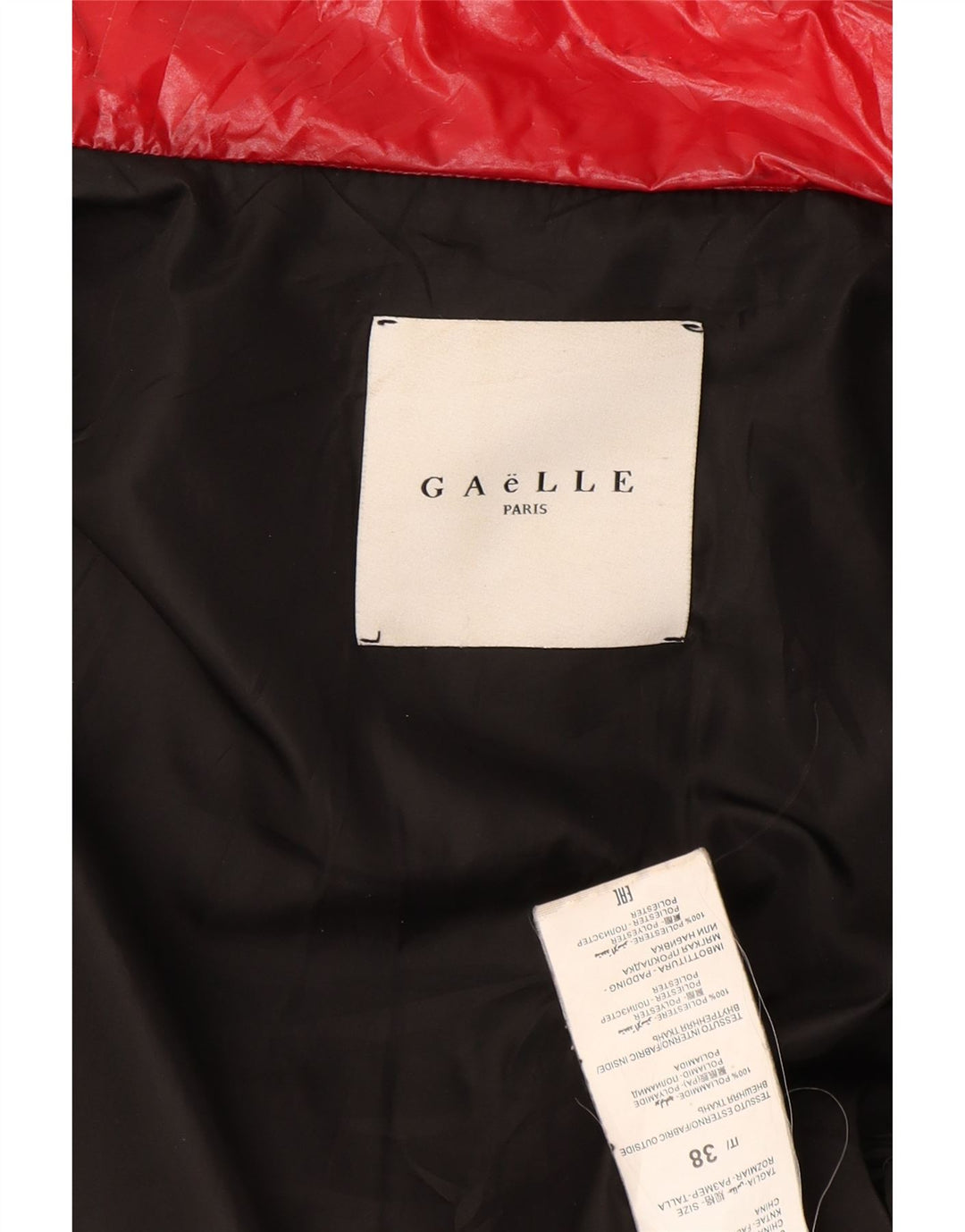 Giacca imbottita ampia da donna Gaelle IT 38 XS Poliestere color block rosso