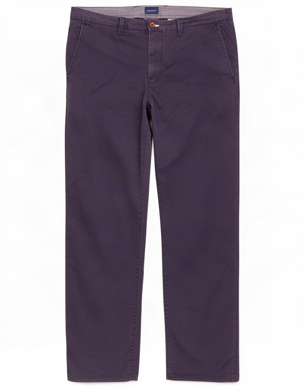 Gant Pantaloni chino dritti da uomo W36 L32 Blu Cotone