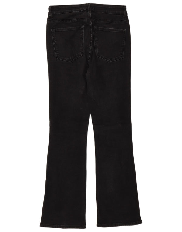 Jeans svasati da donna Marks & Spencer UK 10 piccoli W26 L30 cotone grigio