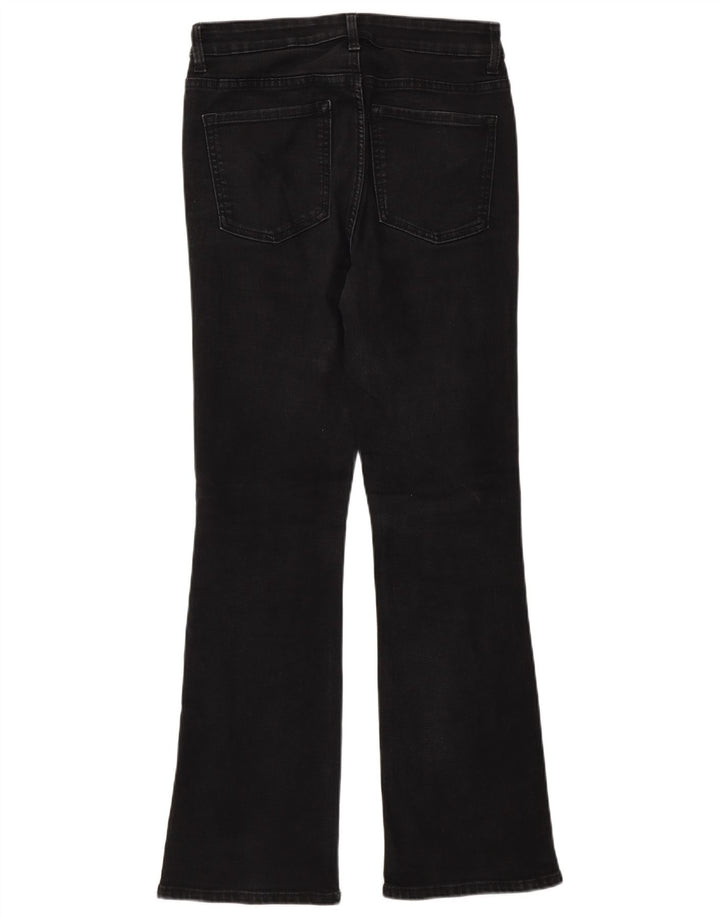 Jeans svasati da donna Marks & Spencer UK 10 piccoli W26 L30 cotone grigio
