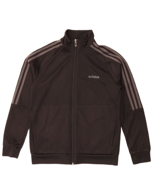 Giacca superiore della tuta Adidas Climalite da ragazzo 13-14 anni in poliestere nero