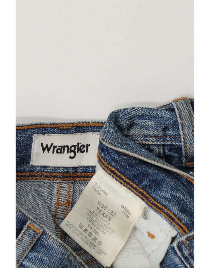 Jeans dritti da uomo Wrangler Texas W30 L28 cotone blu