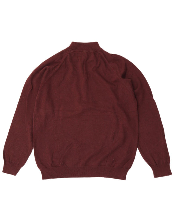 Marks & Spencer Maglione da uomo con collo abbottonato blu Harbour marrone medio